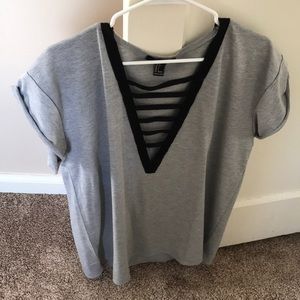 Grey straps tunic